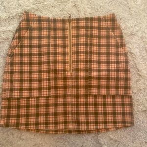 Cute corduroy skirt - orange and brown - new without tags!